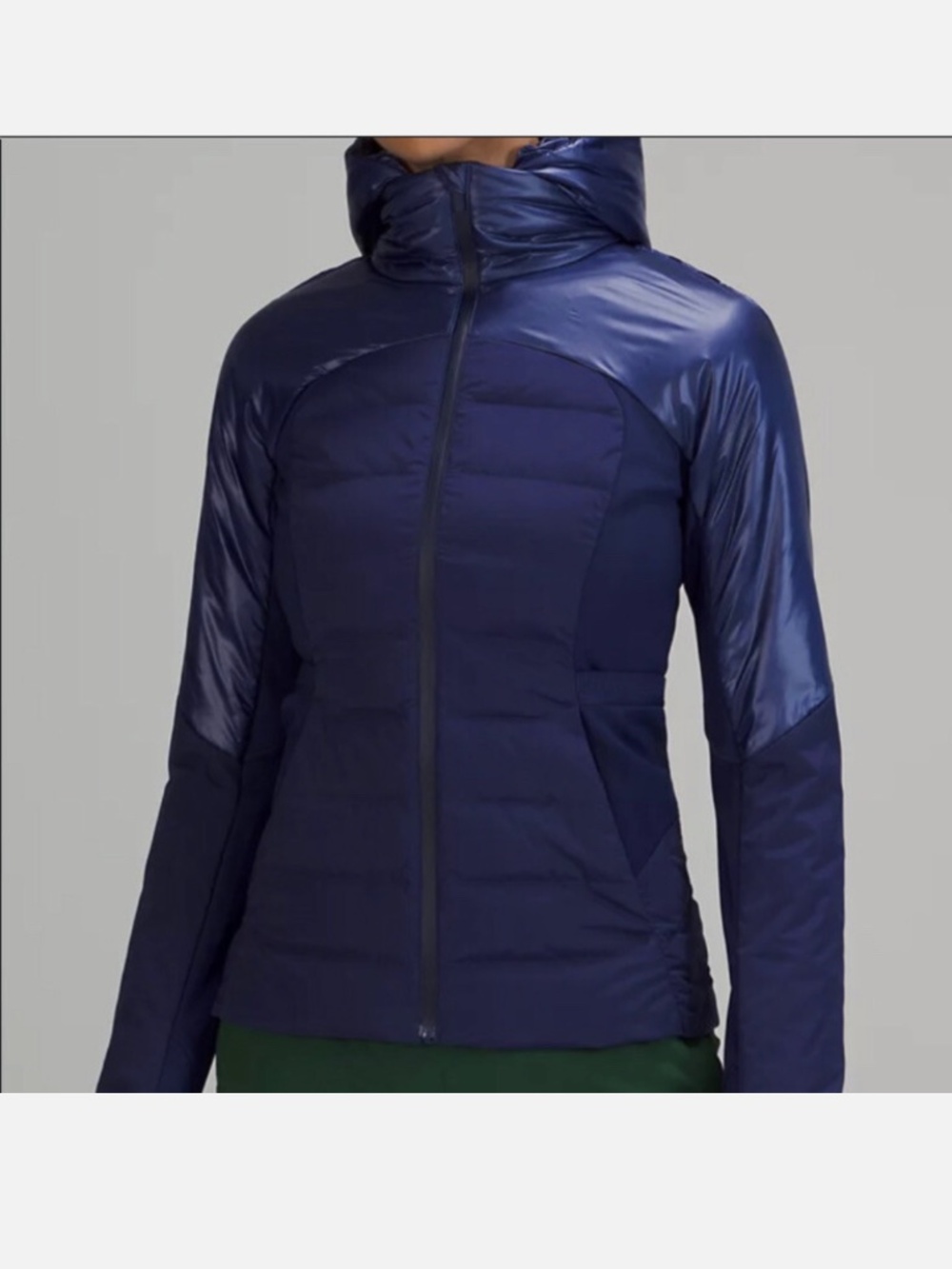 Lululemon Down For It All Jacket Blue Shine Size 2
